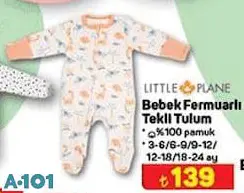 LİTTLE PLANE BEBEK FERMUARLI TEKLİ TULUM LİTTLE PLANE BEBEK FERMUARLI TEKLİ TULUM